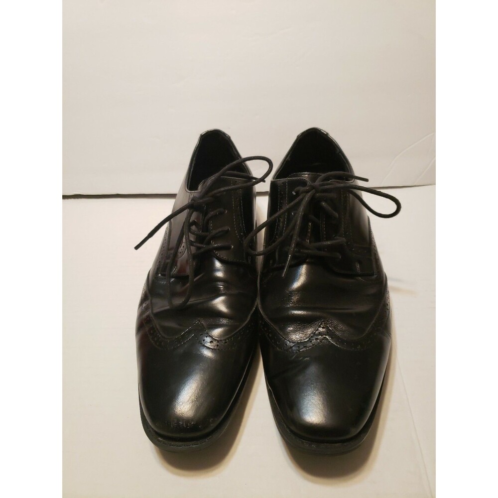 20160-001I STACY ADAMS TINSLEY Leather Quarter Lining Black Shoes